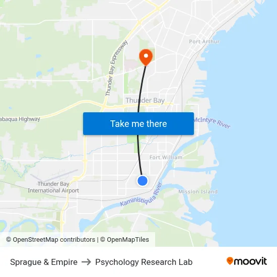 Sprague & Empire to Psychology Research Lab map