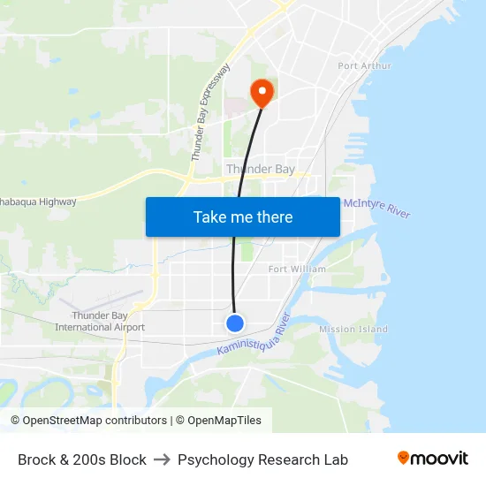Brock & 200s Block to Psychology Research Lab map