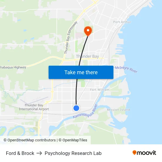 Ford & Brock to Psychology Research Lab map