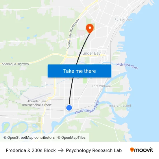 Frederica & 200s Block to Psychology Research Lab map