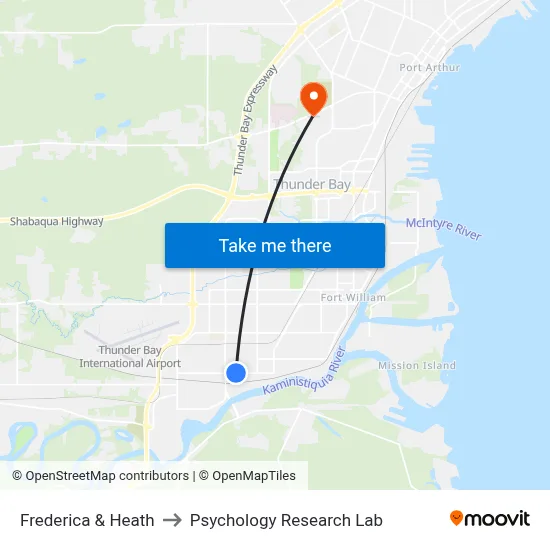 Frederica & Heath to Psychology Research Lab map