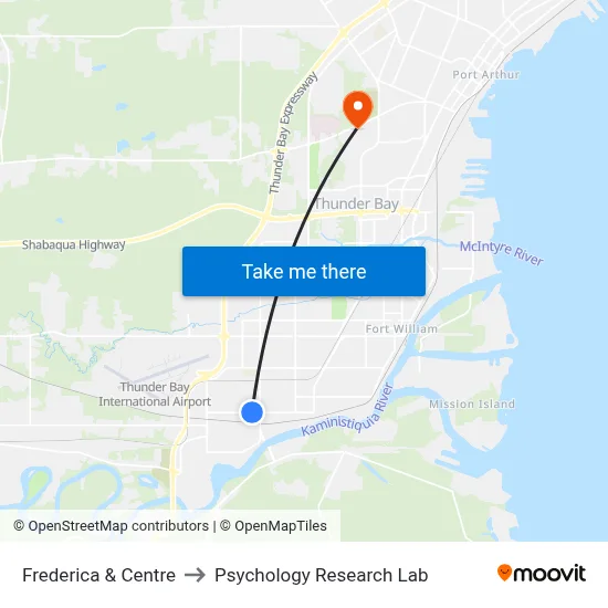 Frederica & Centre to Psychology Research Lab map