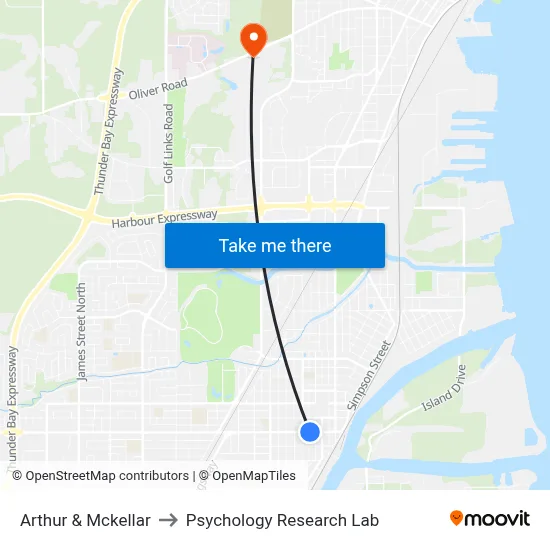 Arthur & Mckellar to Psychology Research Lab map