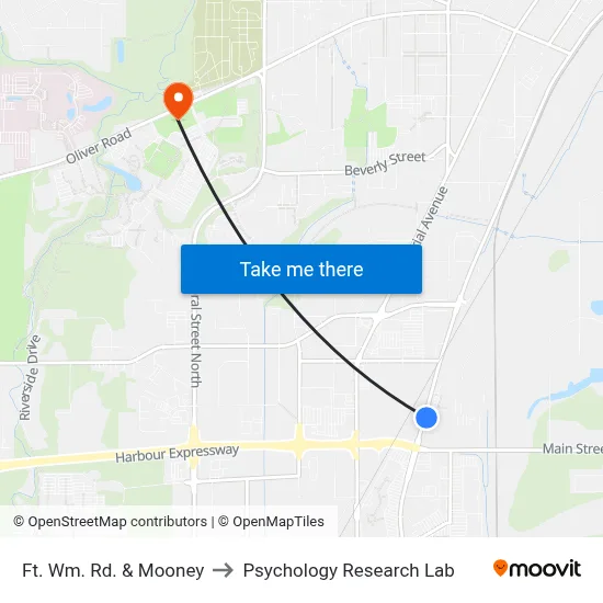 Ft. Wm. Rd. & Mooney to Psychology Research Lab map