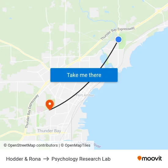 Hodder & Rona to Psychology Research Lab map
