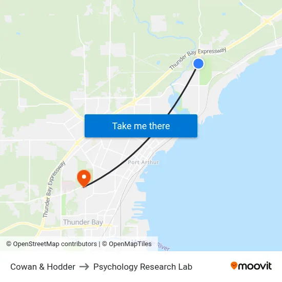 Cowan & Hodder to Psychology Research Lab map