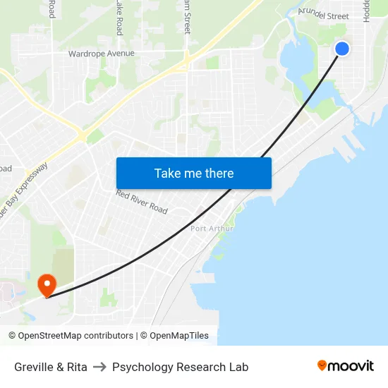 Greville & Rita to Psychology Research Lab map