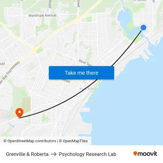Grenville & Roberta to Psychology Research Lab map