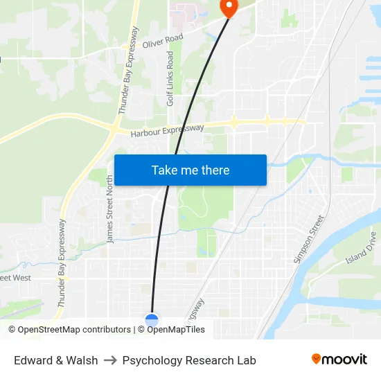 Edward & Walsh to Psychology Research Lab map