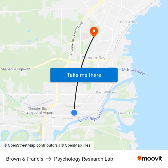 Brown & Francis to Psychology Research Lab map
