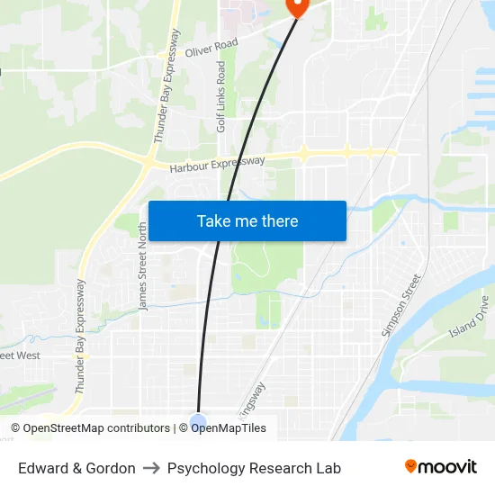 Edward & Gordon to Psychology Research Lab map