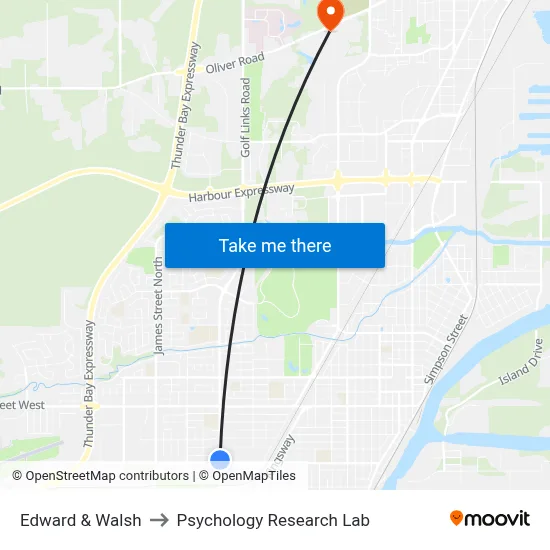 Edward & Walsh to Psychology Research Lab map
