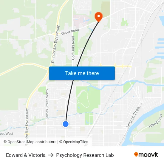 Edward & Victoria to Psychology Research Lab map