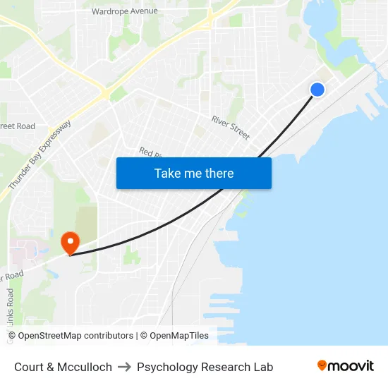 Court & Mcculloch to Psychology Research Lab map