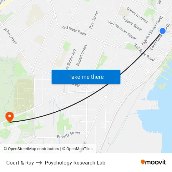Court & Ray to Psychology Research Lab map