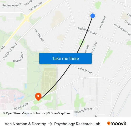 Van Norman & Dorothy to Psychology Research Lab map