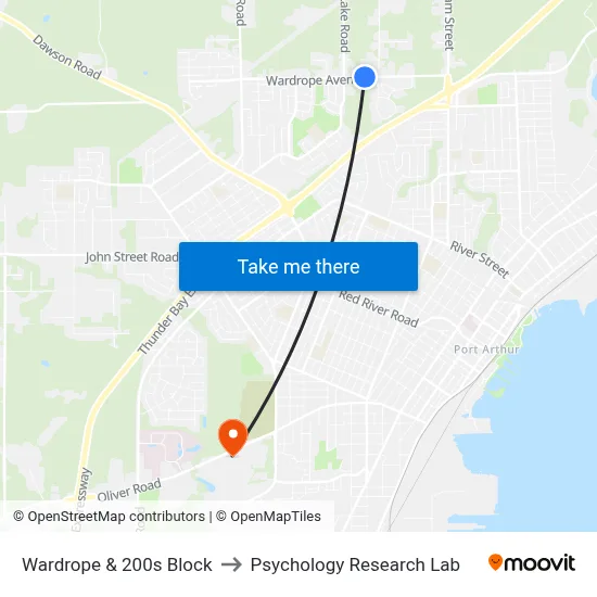 Wardrope & 200s Block to Psychology Research Lab map