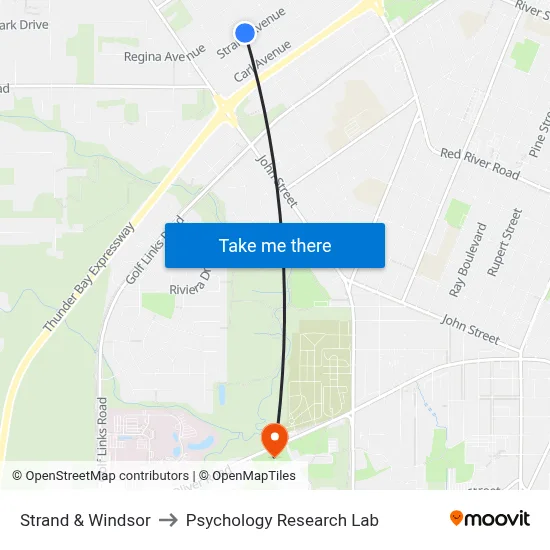 Strand & Windsor to Psychology Research Lab map