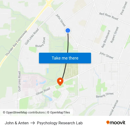 John & Anten to Psychology Research Lab map