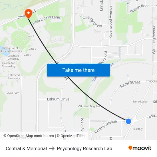 Central & Memorial to Psychology Research Lab map