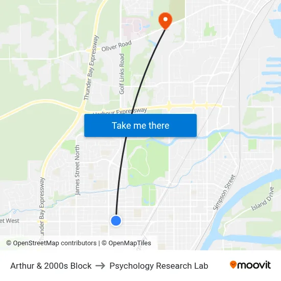 Arthur & 2000s Block to Psychology Research Lab map