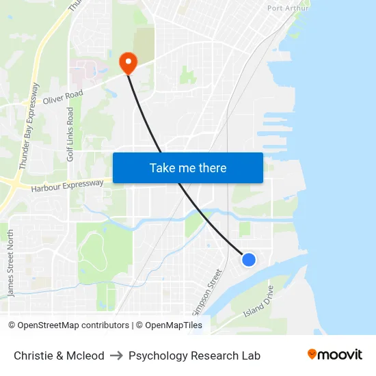 Christie & Mcleod to Psychology Research Lab map