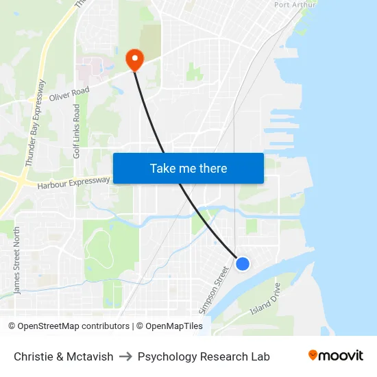 Christie & Mctavish to Psychology Research Lab map
