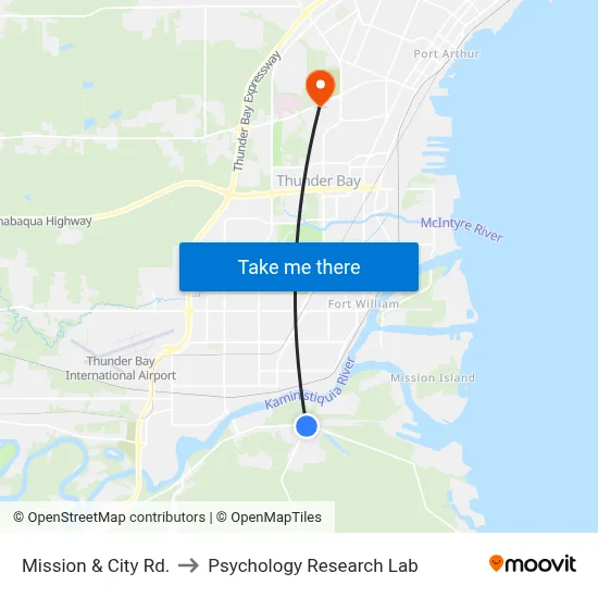Mission & City Rd. to Psychology Research Lab map