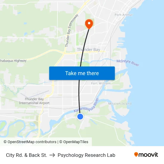 City Rd. & Back St. to Psychology Research Lab map