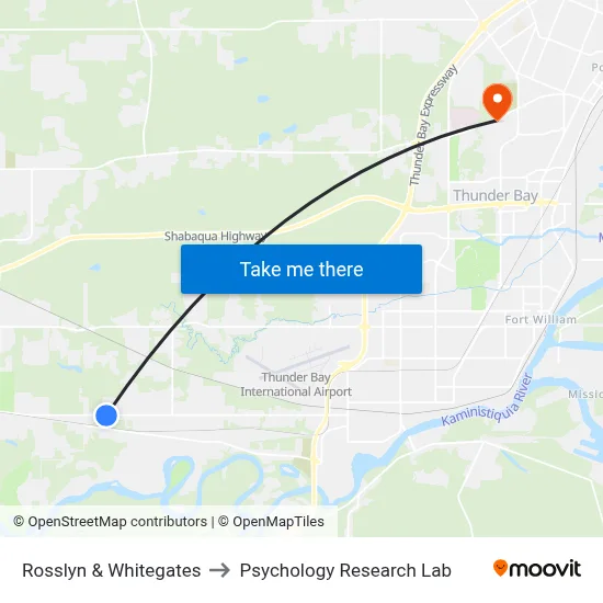 Rosslyn & Whitegates to Psychology Research Lab map