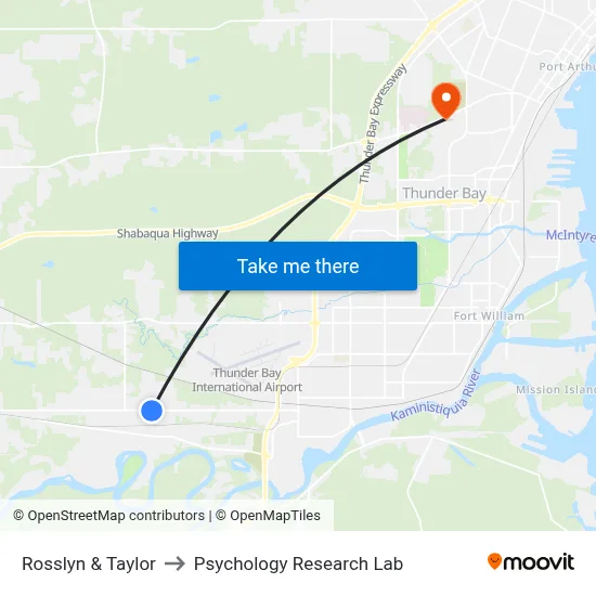 Rosslyn & Taylor to Psychology Research Lab map
