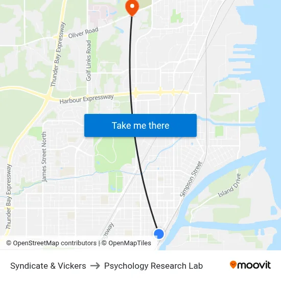 Syndicate & Vickers to Psychology Research Lab map