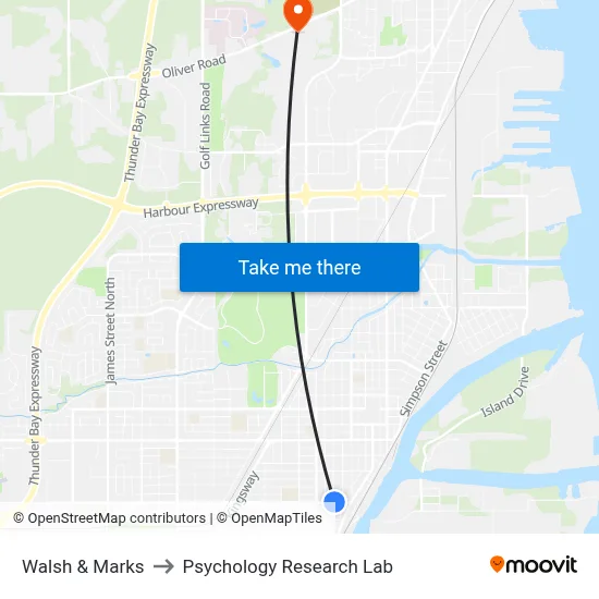 Walsh & Marks to Psychology Research Lab map
