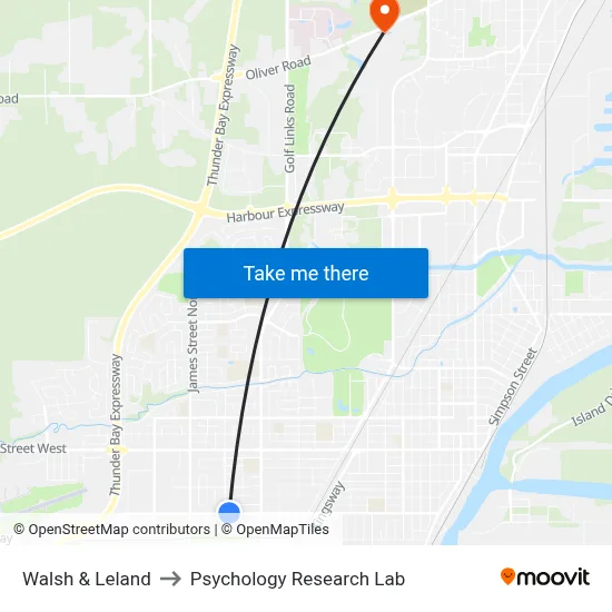 Walsh & Leland to Psychology Research Lab map