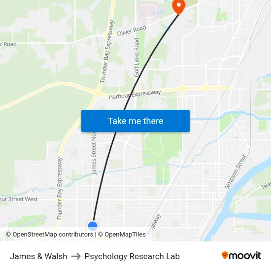 James & Walsh to Psychology Research Lab map
