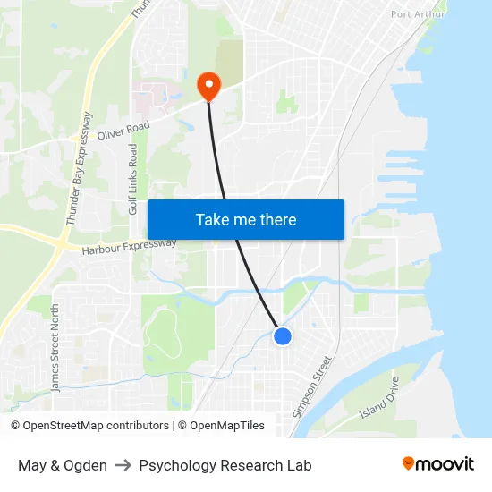 May & Ogden to Psychology Research Lab map