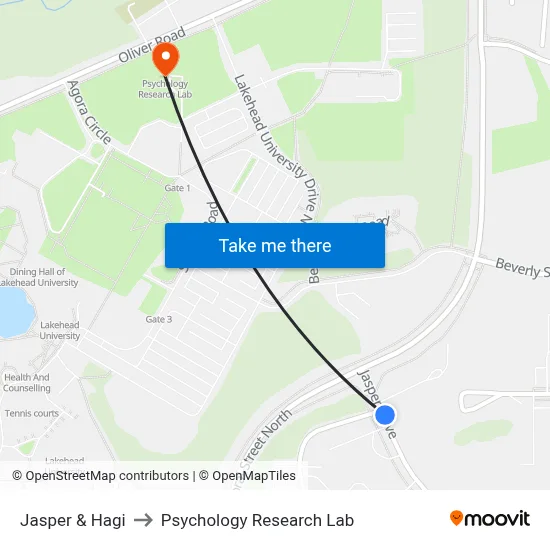 Jasper & Hagi to Psychology Research Lab map