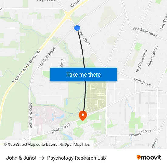 John & Junot to Psychology Research Lab map