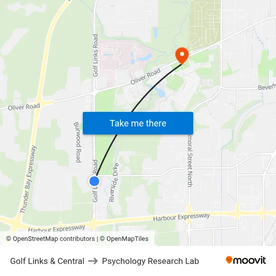 Golf Links & Central to Psychology Research Lab map