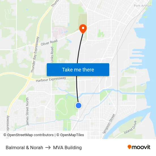 Balmoral & Norah to MVA Building map
