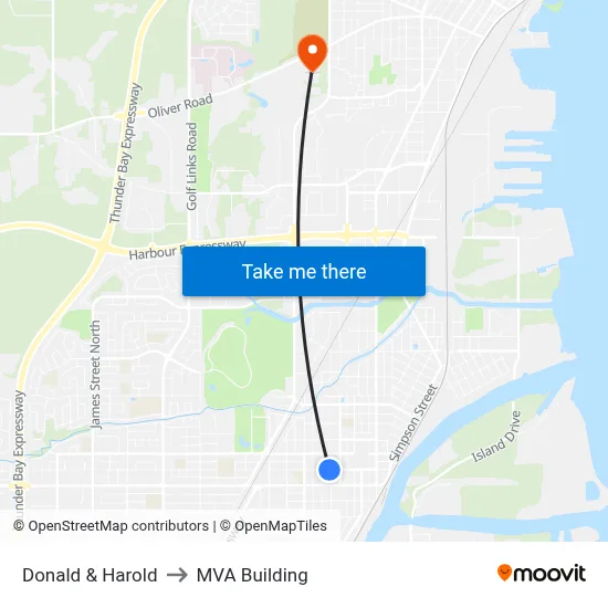 Donald & Harold to MVA Building map