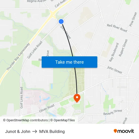 Junot & John to MVA Building map