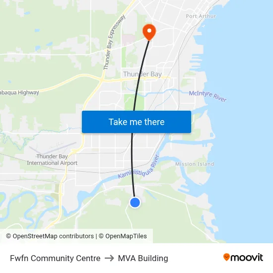 Fwfn Community Centre to MVA Building map