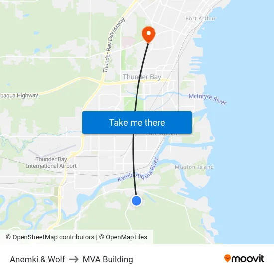 Anemki & Wolf to MVA Building map