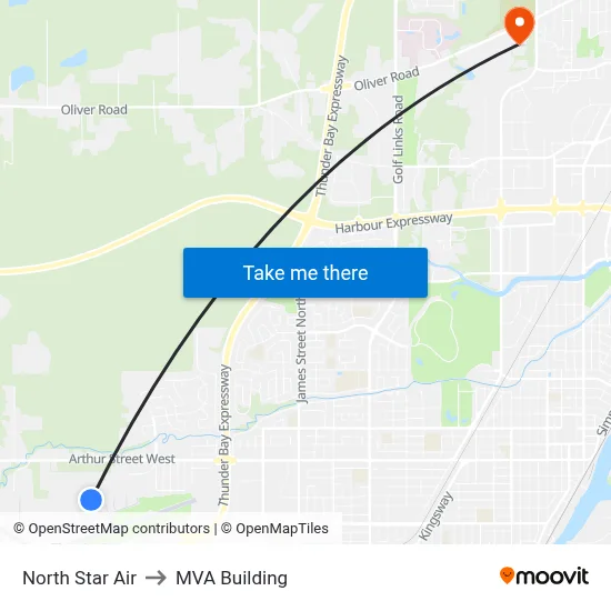 North Star Air to MVA Building map
