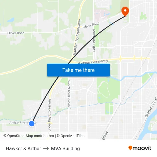 Hawker & Arthur to MVA Building map