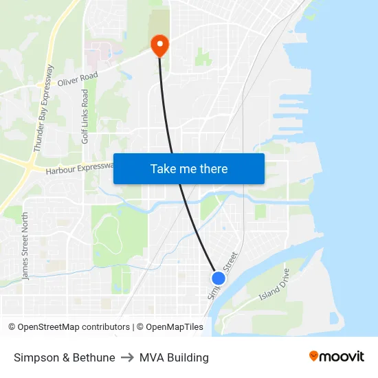 Simpson & Bethune to MVA Building map