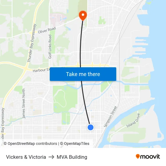 Vickers & Victoria to MVA Building map