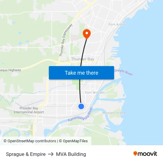 Sprague & Empire to MVA Building map