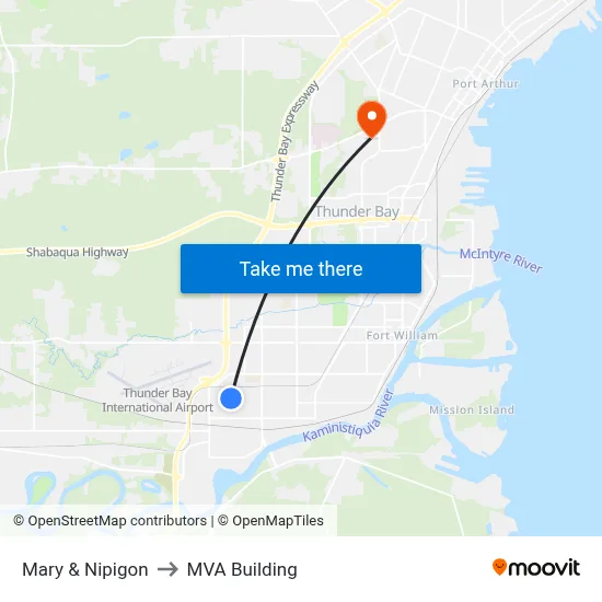 Mary & Nipigon to MVA Building map